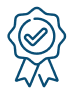 Mask group-1 Ribbon badge with check mark icon.